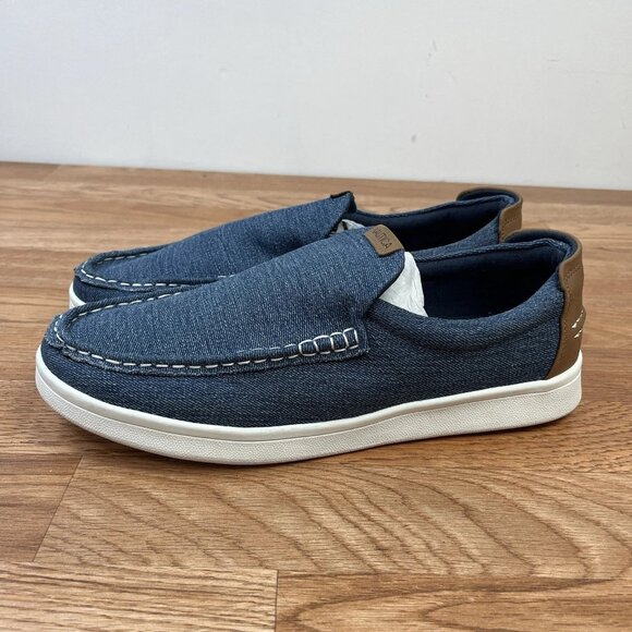 Nautica Men's Derwin Loafers Sneakers Boat Shoes in Blue Denim Size 10 NEW - Picture 1 of 10